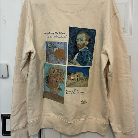 Vincent Van Gogh Cream Crewneck Sweatshirt - National Gallery London - Picture 2 of 4